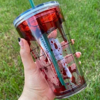 🔥for today only🔥💢Halloween Blood Drip Snow Globe Tumbler💀 photo review